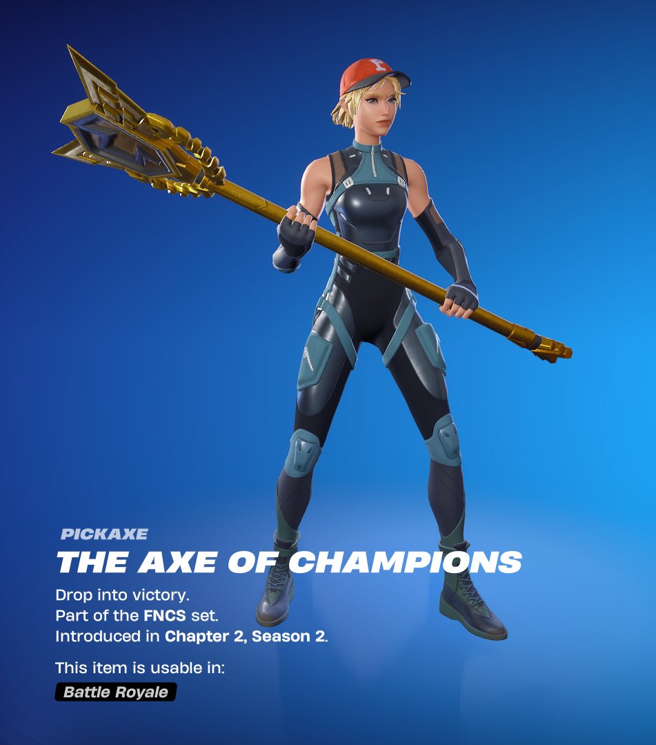 Axe of Champions GIVEAWAY ⛏️

To enter:
- Must be Following 🎉
- ❤️ + ♻️ this tweet
- Tag your Duo in the comments ⬇️

Winner pulled Saturday night ⭐️