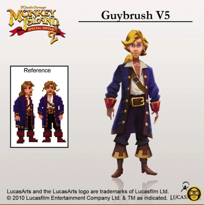 MatiGeekUp's tweet image. Let me introduce you to my new profile picture (PFP) and tell you a bit about it ⬇️
Basically, the image is a fusion between one Web2 character and one Web3 character.
🏴☠️The first one is Guybrush Threepwood, the protagonist of the Monkey Island series, a graphic adventure by…