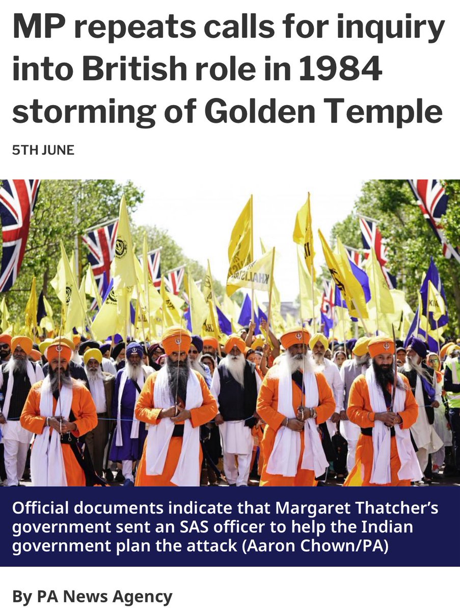 SikhFedUK's tweet photo. MP repeats calls for inquiry into British role in 1984 storming of Golden Temple

https://t.co/OCO2xlC5VY