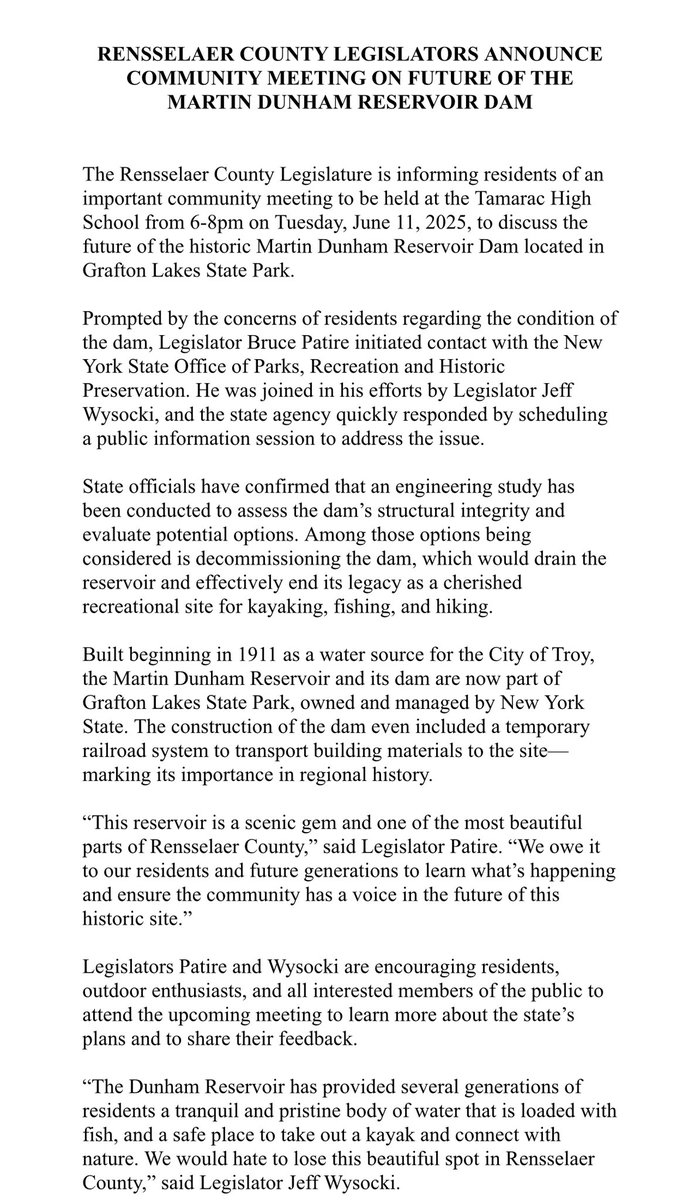 Rensselaer County Legislature Majority tweet media