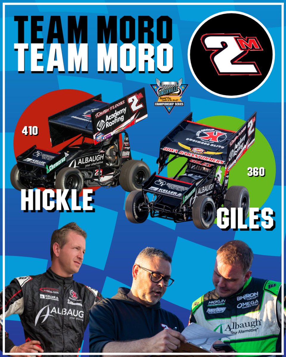 PR News: Team Moro! 

Learn about driver JJ Hickle (<a href="/hickleracing/">JJ Hickle</a>) and his racing journey along with Knoxville Raceway Hall of Famer, Matt Moro (<a href="/mattmoro2m/">mattmoro2m</a>) and his two car team with 360 driver Ryan Giles (<a href="/Ryangilesracing/">Ryan Giles Racing</a>).  

Read Story➡️tinyurl.com/437swz46

✏️by Joanne