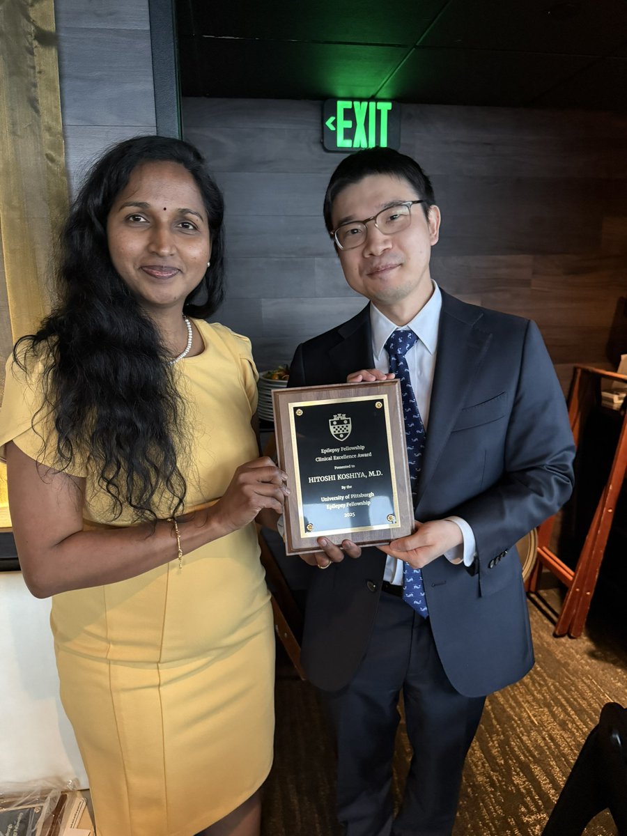 Alexandra Urban (@alexandraurban_) on Twitter photo ๐ Congrats to our UPMC Fellowships Clinical Excellence Award winners! ๐
๐ Epilepsy: Dr. Hitoshi Koshiya
๐ Neurophysiology: Dr. Erafat Rehim
So proud! ๐ซ
<a href="/UPMCPhysicianEd/">UPMC Physician Resources</a>
<a href="/PittNeurology/">Pitt Neurology</a>
<a href="/PittEpilepsy/">Pitt Epilepsy</a>
#epilepsy #CNP ๐ Congrats to our UPMC Fellowships Clinical Excellence Award winners! ๐
๐ Epilepsy: Dr. Hitoshi Koshiya
๐ Neurophysiology: Dr. Erafat Rehim
So proud! ๐ซ
<a href="/UPMCPhysicianEd/">UPMC Physician Resources</a>
<a href="/PittNeurology/">Pitt Neurology</a>
<a href="/PittEpilepsy/">Pitt Epilepsy</a>
#epilepsy #CNP
