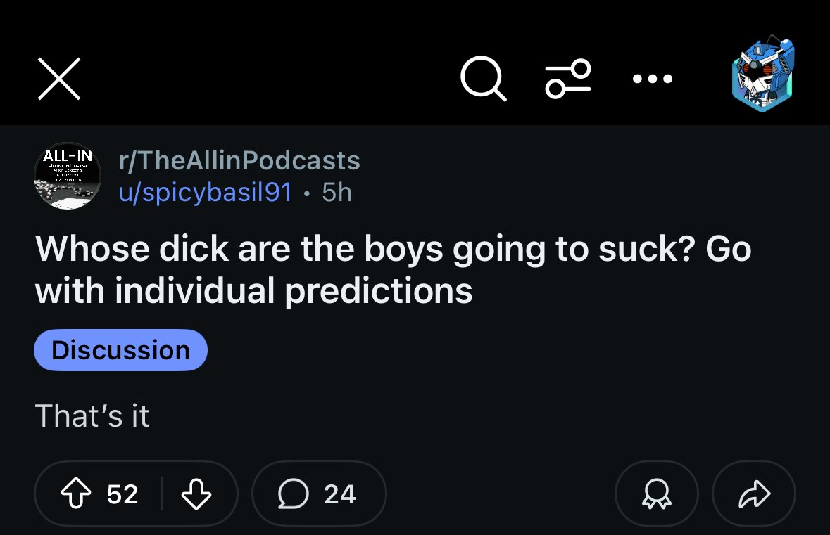 Ideally this is what every podcast subreddit should be like