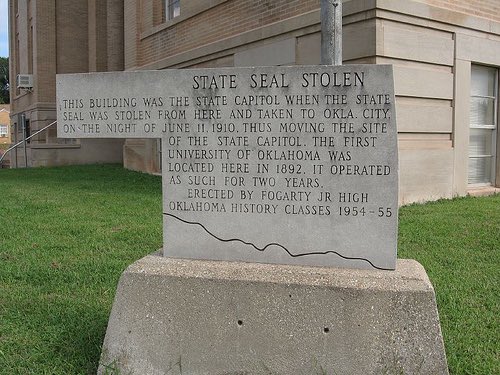 Random thought during commercial break: If the state seal was never stolen, would we be cheering for the Guthrie Thunder in the NBA Finals? 🏀 🤔