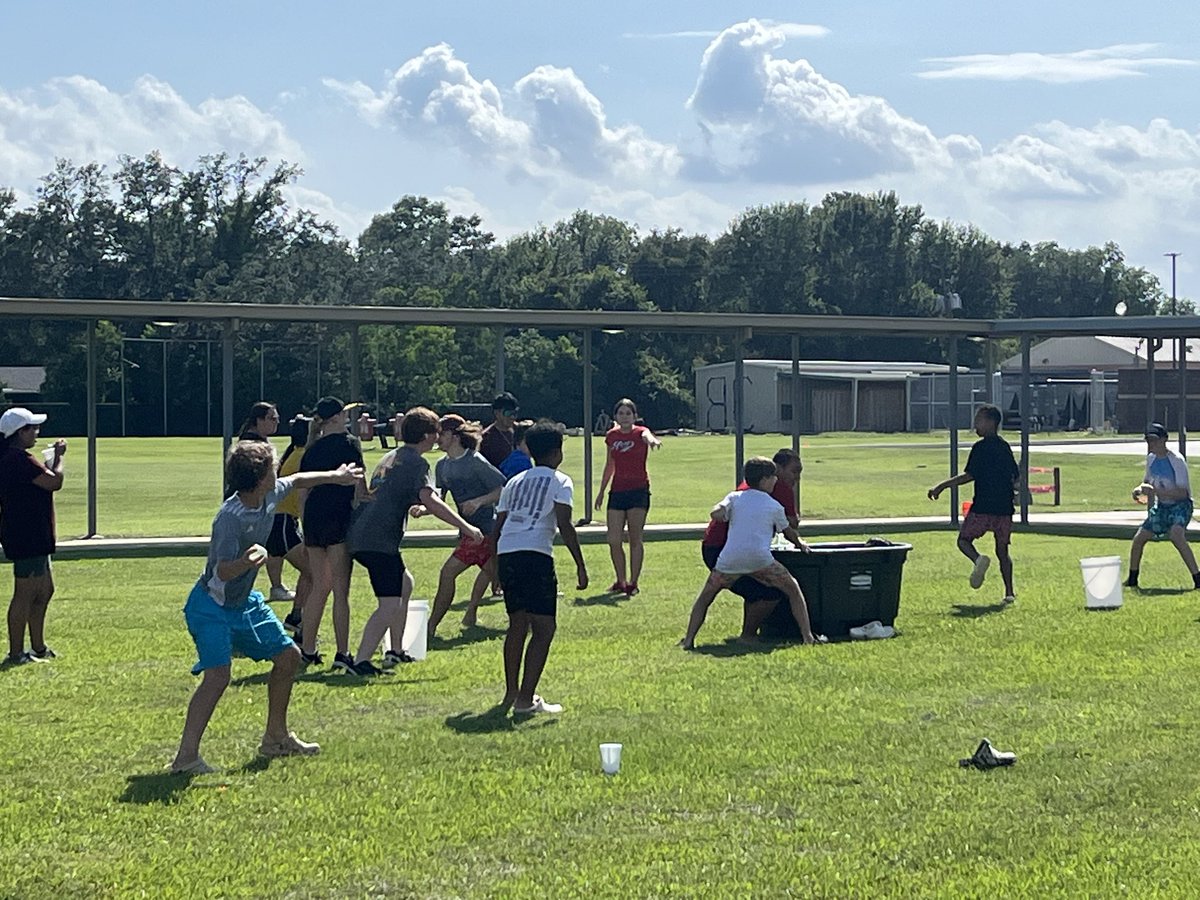 Our band had a fun time out in the sun today!#SummerVibes #band #waterballoons