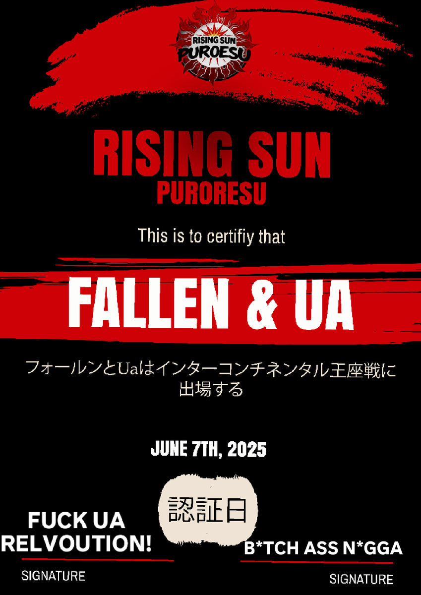 DKW_2026's tweet photo. #FallenRollins vs #UASinz の公式文書が公開される
この白熱した競争に勝つのは誰でしょうか?
今週土曜日の午後2時東部時間にご確認ください。
#RSP2025 https://t.co/5D0iqmVzZO