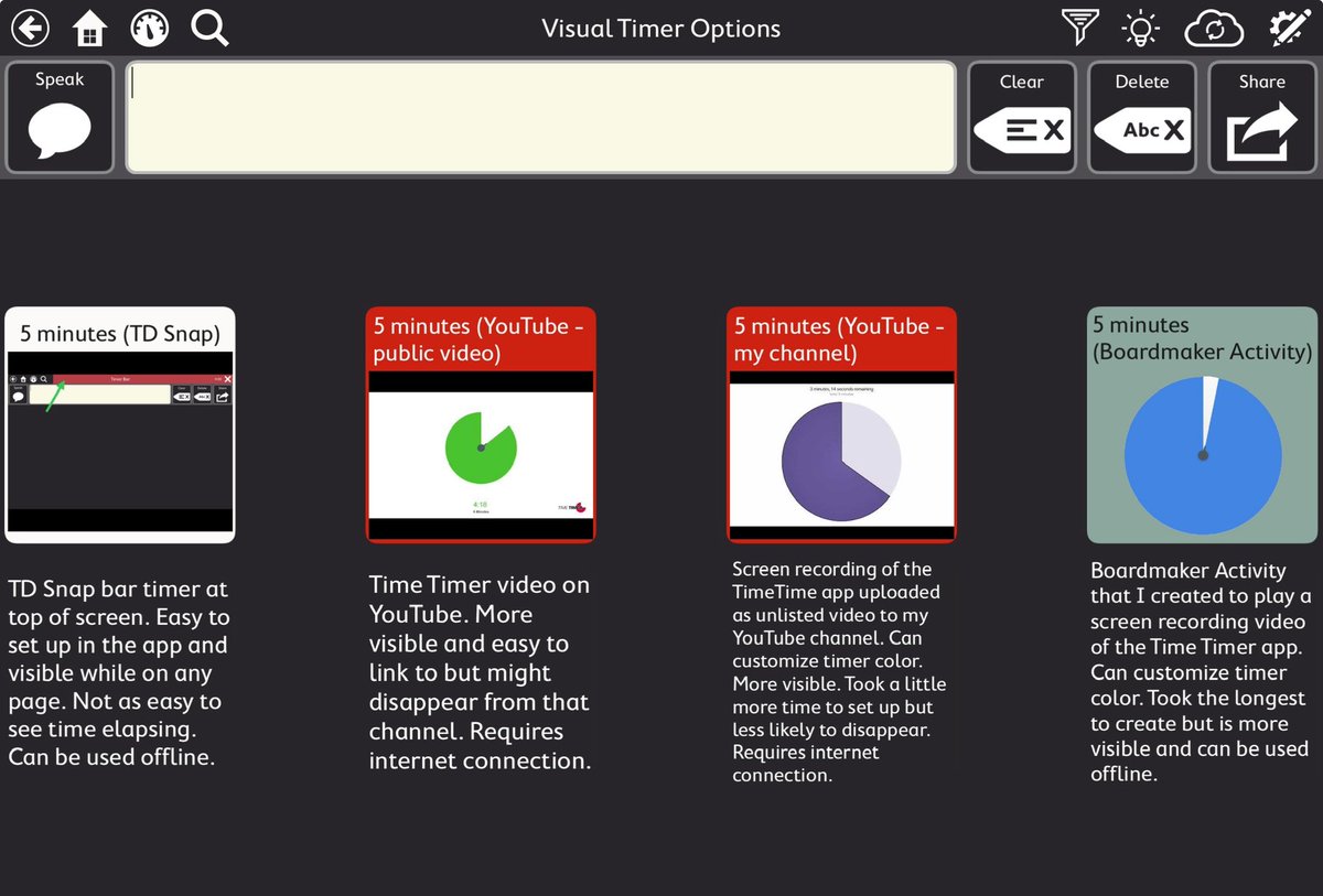 amoorad's tweet image. New video: Options for Visual Timers in TD Snap: youtu.be/LEWgUWjYxbc?si….
Note: It is important to include the AAC user in decisions about what to add to their app. Visual Timers should be used in a supportive way…. NOT as a compliance tool.
#AAC
