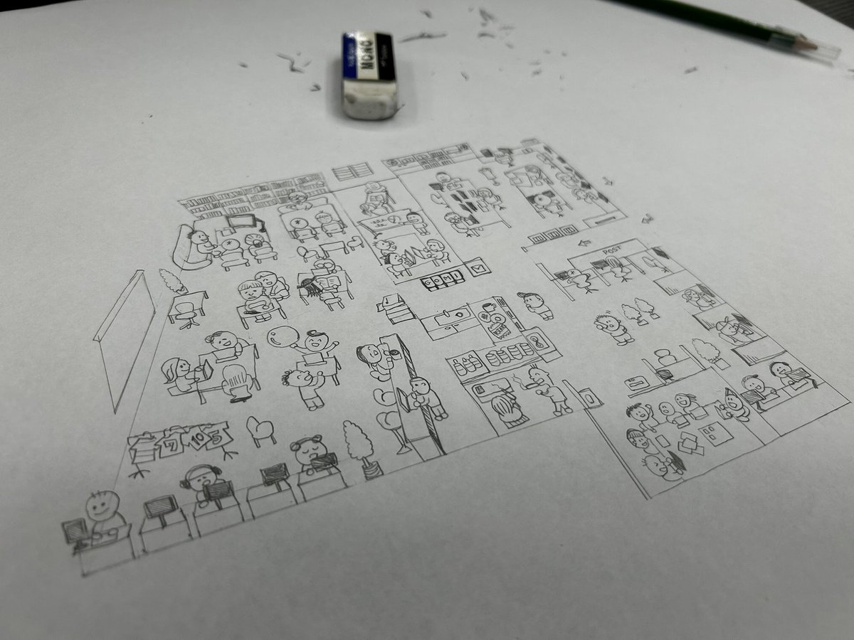 鉛筆で、グラスラの図面を描いたんですけど、うまいこと線だけのデータにするには、どうしたらええんでしょう。笑笑

詰んだ！！！！

案内地図のつもりやねんけど