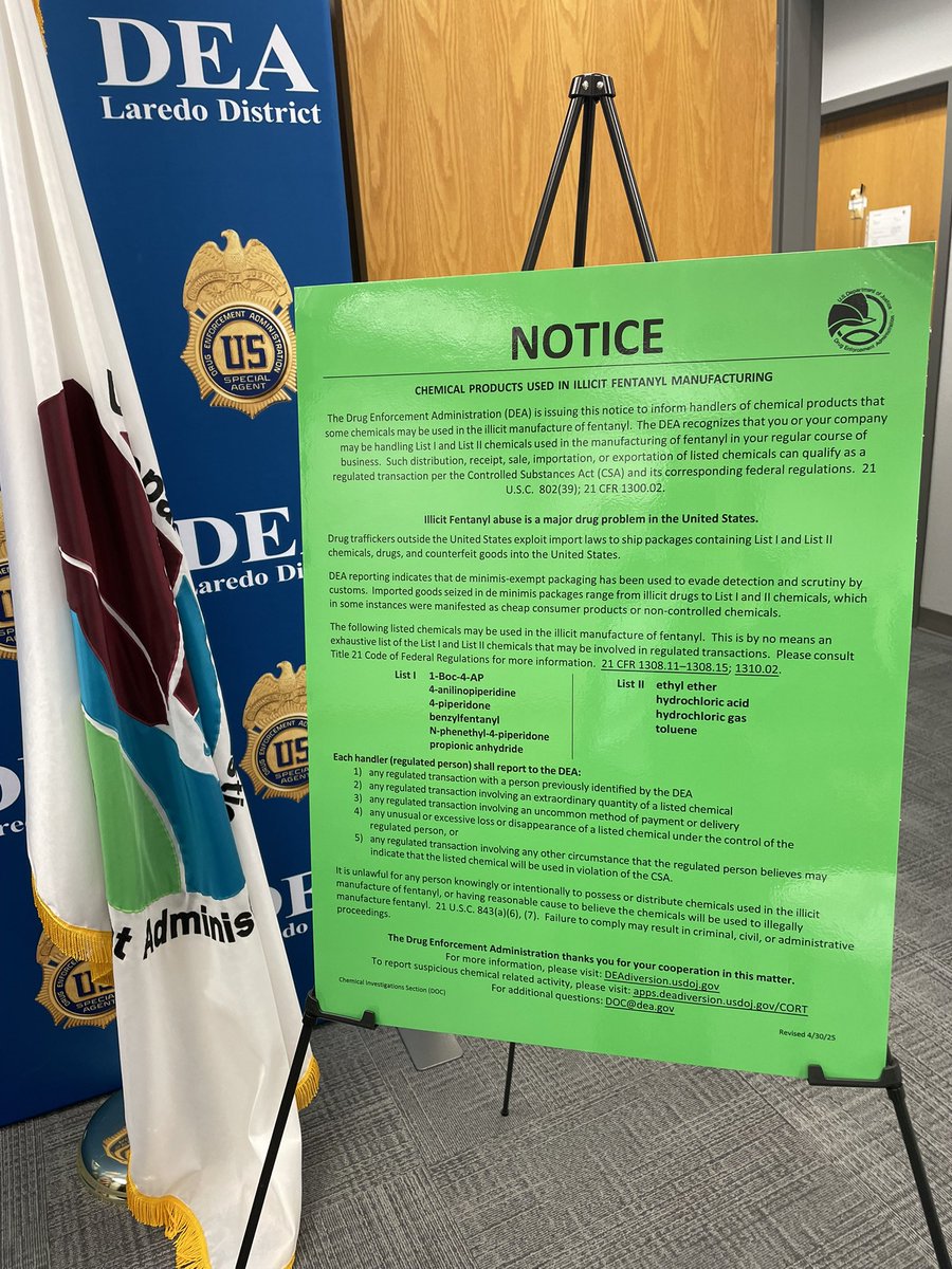 DEA Houston Division’s Diversion Program Manager spoke to media on a new initiative aimed at educating shipping companies to prevent the flow of precursor chemicals.