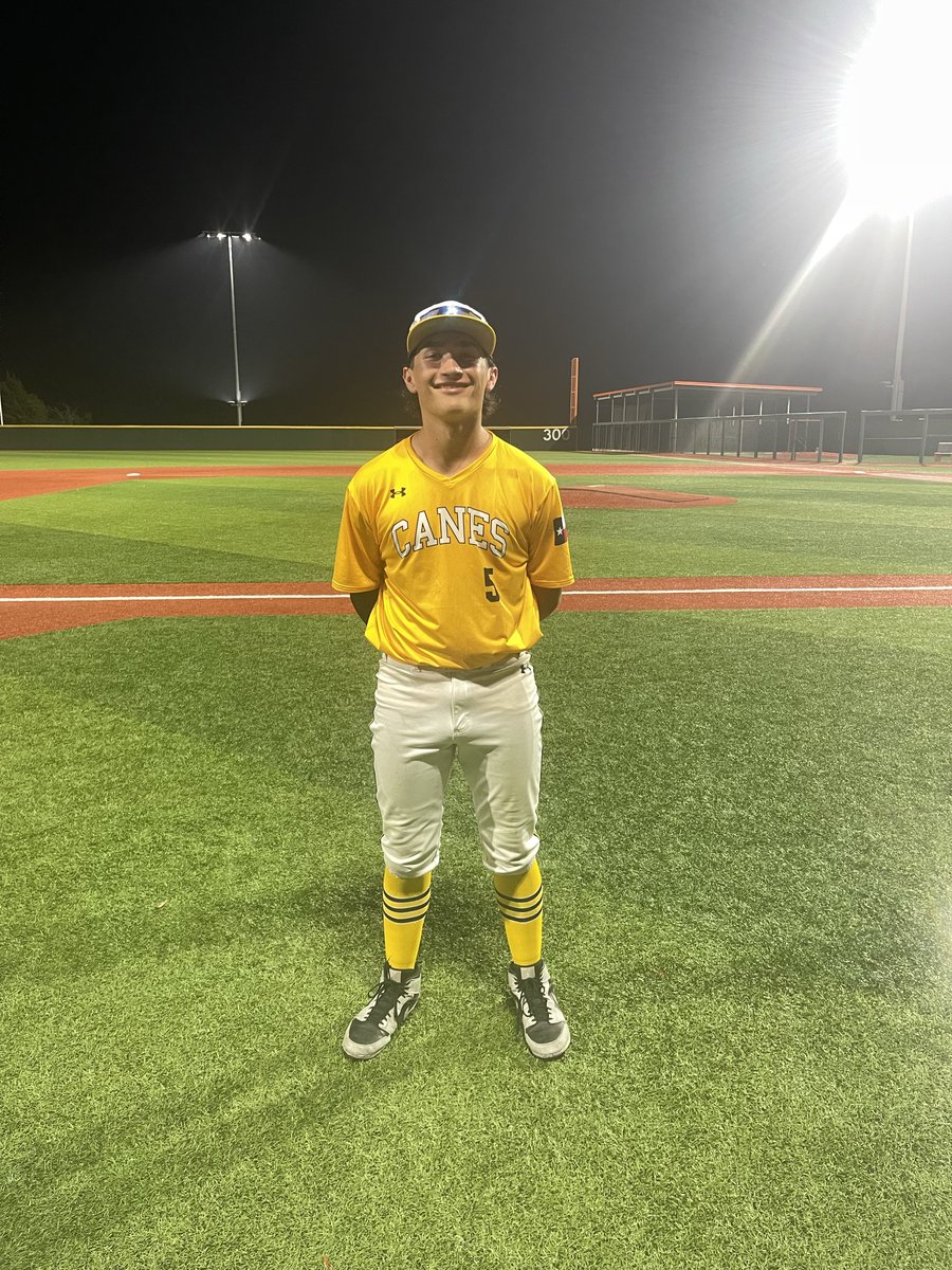 F: <a href="/TheCanesSW_NTX/">Canes Southwest - NTX</a> 16U Broadway 5, Dulins Dodgers Spencer 4
PoG: <a href="/milesdai_/">miles dai</a> 2-3, 2 RBI
Hitter: <a href="/Willshirleybb5/">Will</a> 2-3, 2B, RBI, R, BB