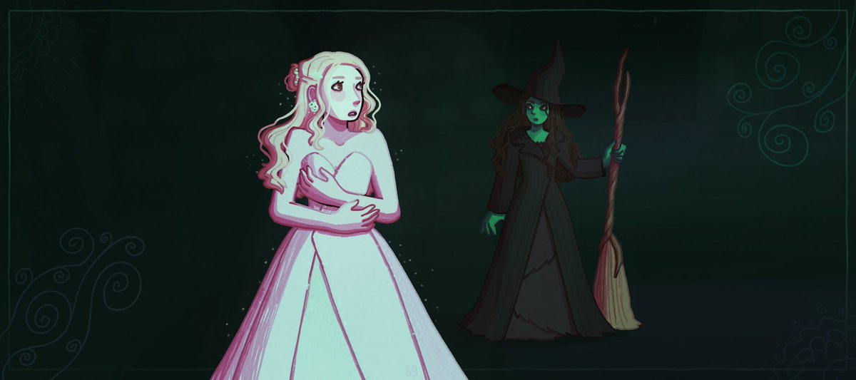 thespookytoad's tweet image. how gay do you have to be to watch the wicked for good trailer during intermission at operation mincemeat #wicked #WickedForGood #gelphie #wickedfanart #gelphiefanart