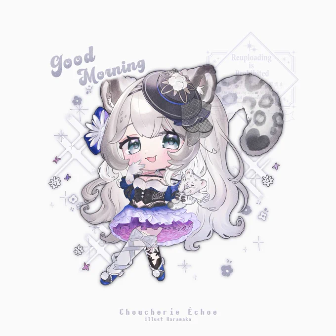 ▋illustration work 柊々莉えこ様( )のChibiイラストをお仕立てさせていただきました #commission #illustration