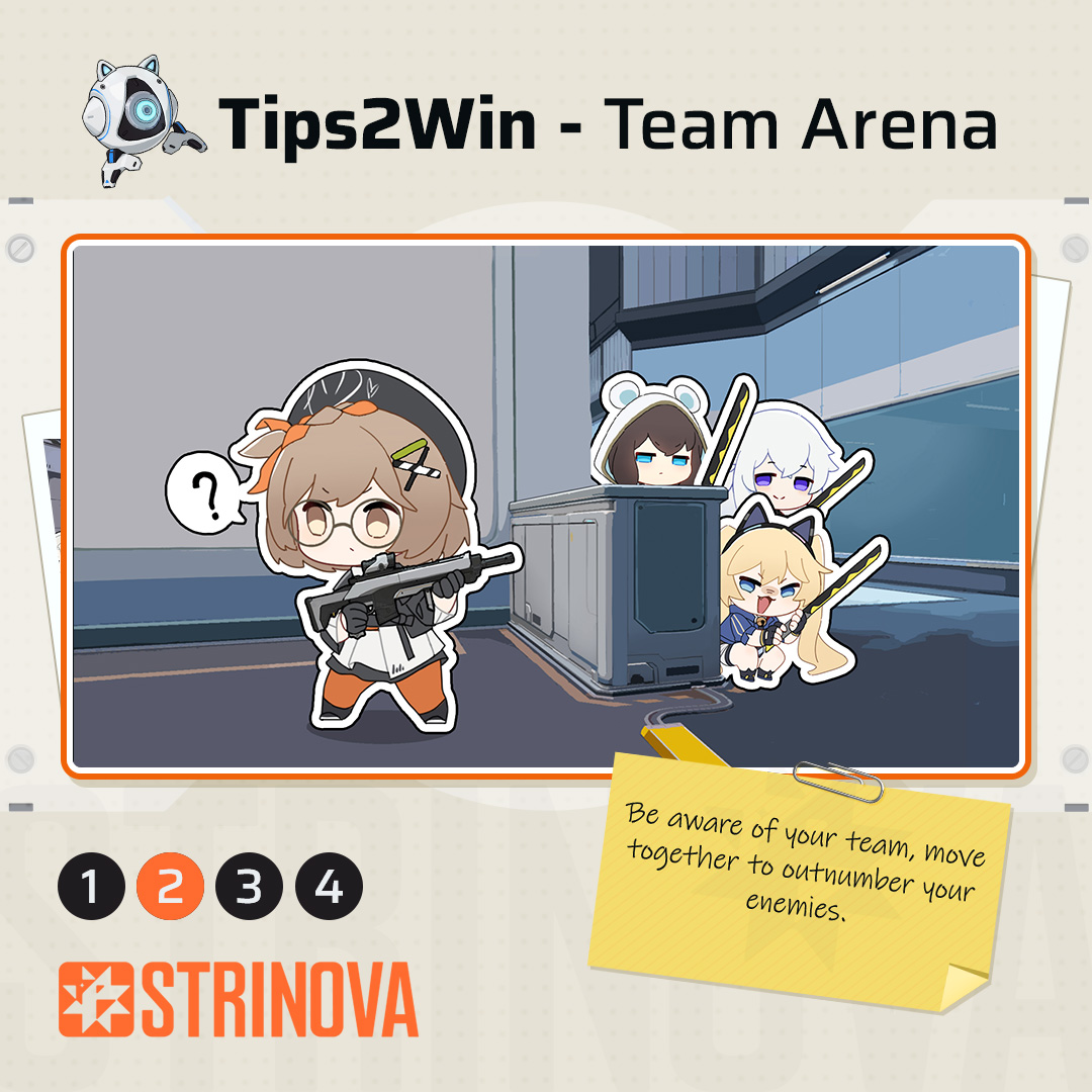 StrinovaMobile's tweet photo. #Tips2Win for #Strinova - Episode 2: Team Arena 🥇  

🎮Recruitment for #StrinovaMobile Exploration Test (Technical Beta) is opening! 
▼ Sign up for test access: https://t.co/SHQ5pHOxdm
▼ Join our official Discord server: https://t.co/5zb2lQmg3t https://t.co/oW6llmz86H
