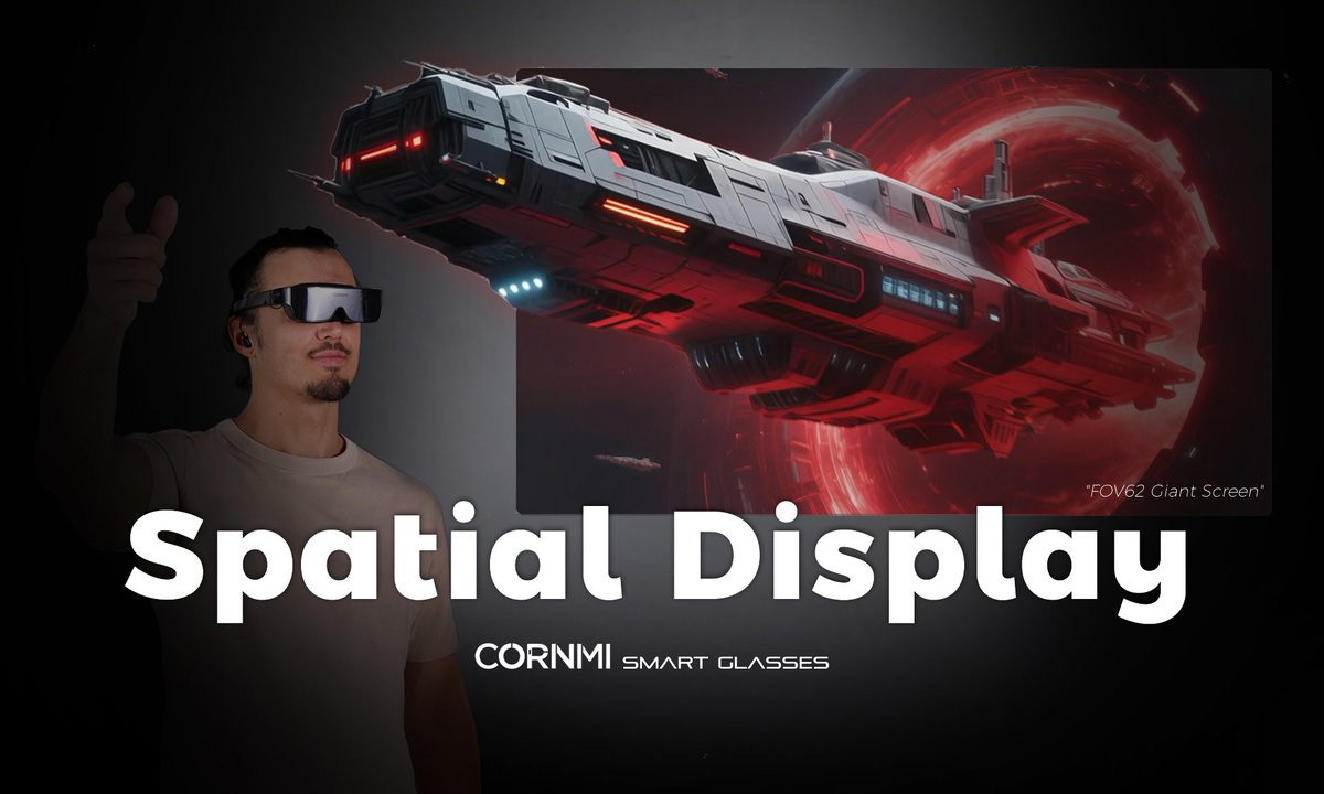 Cornmi_Official's tweet photo. 🚀Experience the ultimate in spatial display technology! Wear our smart glasses and enjoy stunning visuals for games, movies, and presentations🌌
#CORNMI #SmartGlasses #SpatialDisplay #TechInnovation #VR
https://t.co/W4FcEOoPtE https://t.co/F36Fkiy1SW