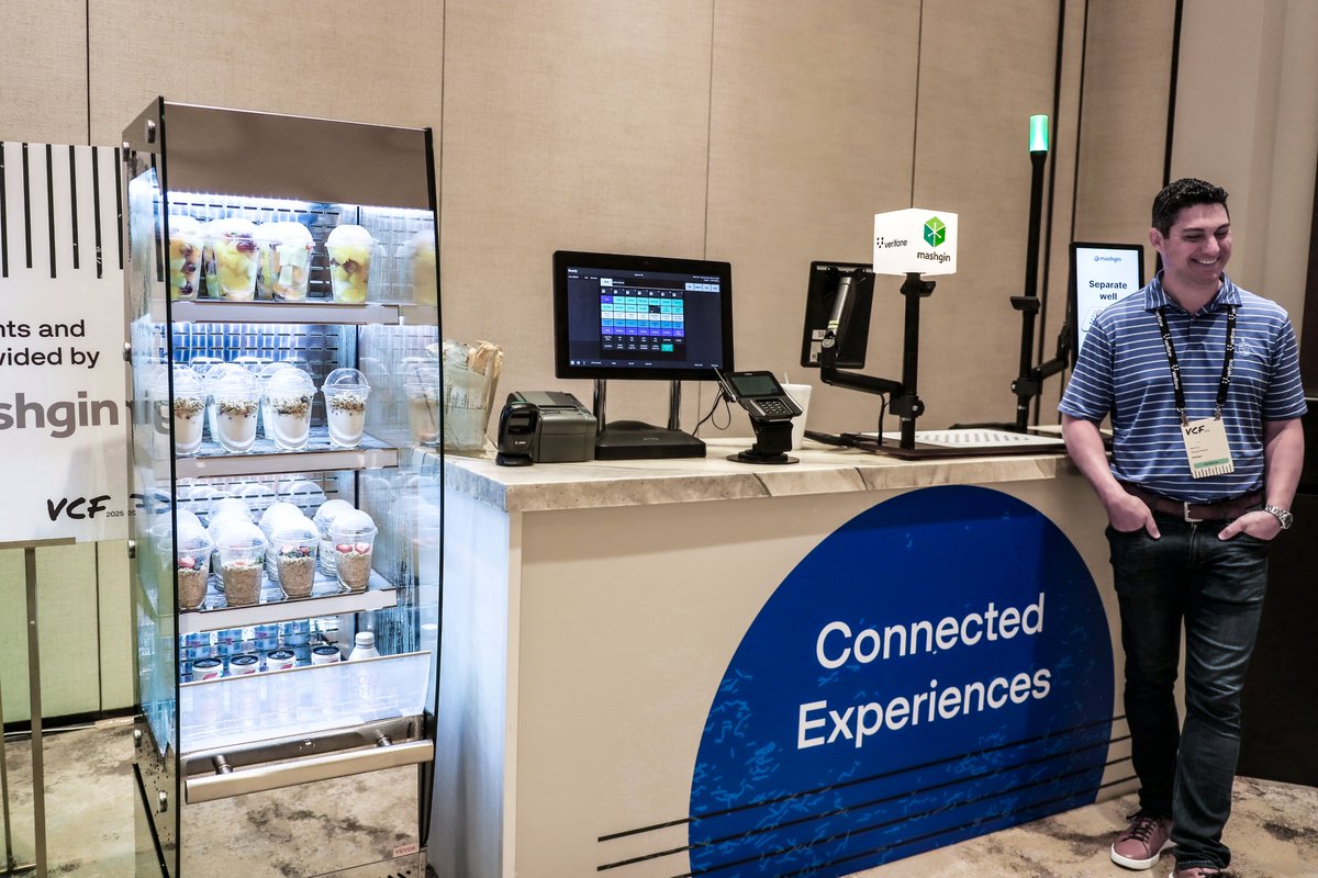 Mashgin's tweet photo. Last week at #Verifone Customer Forum 2025: Great convos, big ideas, and an incredible crowd shaping the future of retail + payments.

More exciting projects coming soon — stay tuned! ✨ 

#Mashgin #AI #RetailTech #Conference https://t.co/VzLa6Z1rlk