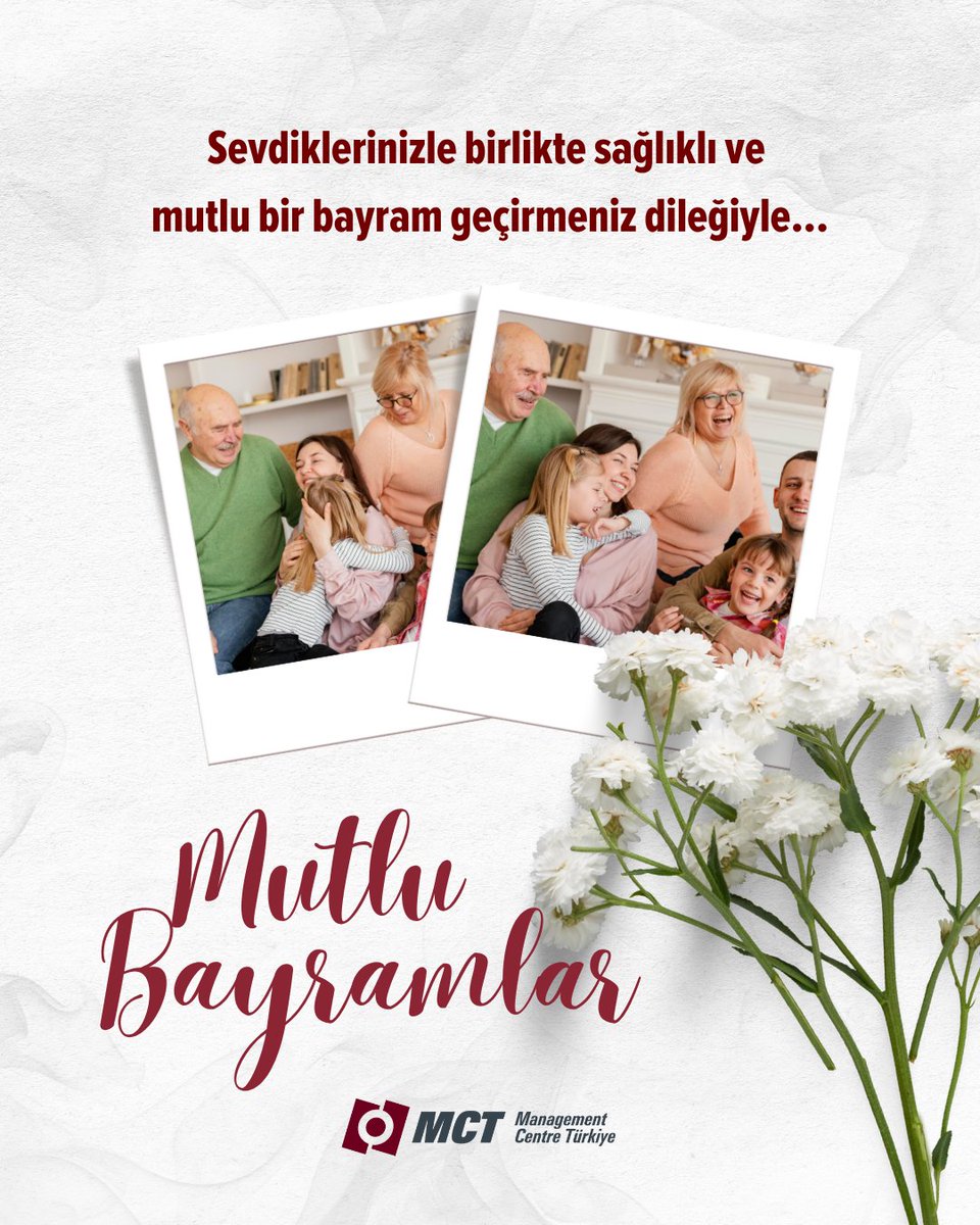 Sevdiklerinizle birlikte sağlıklı ve mutlu bir bayram geçirmeniz dileğiyle...