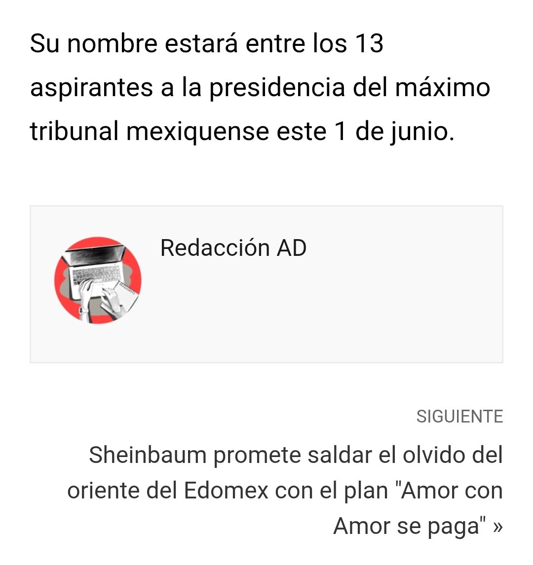 Pues me acabo de dar cuenta que los de AD Noticias quitaron mi nombre de unos perfiles que hice sobre la elección judicial local...mismos que no me pagaron y que también no quisieron publicar en su totalidad 🙃