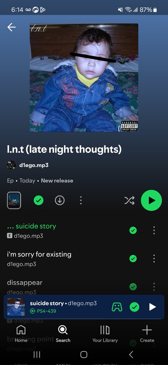 d1egomp3's tweet photo. l.n.t (late night thoughts) 🌙🖤 out now on all platforms.! #indiemusic #indierock #d4vd #joji #newmusic https://t.co/QxLoUIe8SY
