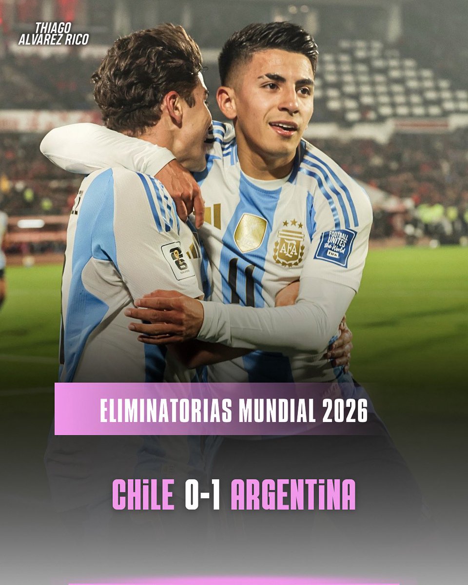 🚨¡Ganó la selección Argentina! 🇦🇷
El conjunto de Lionel Scaloni derrotó por 1-0 a Chile con gol de Julián Álvarez.
¿Opiniones?
