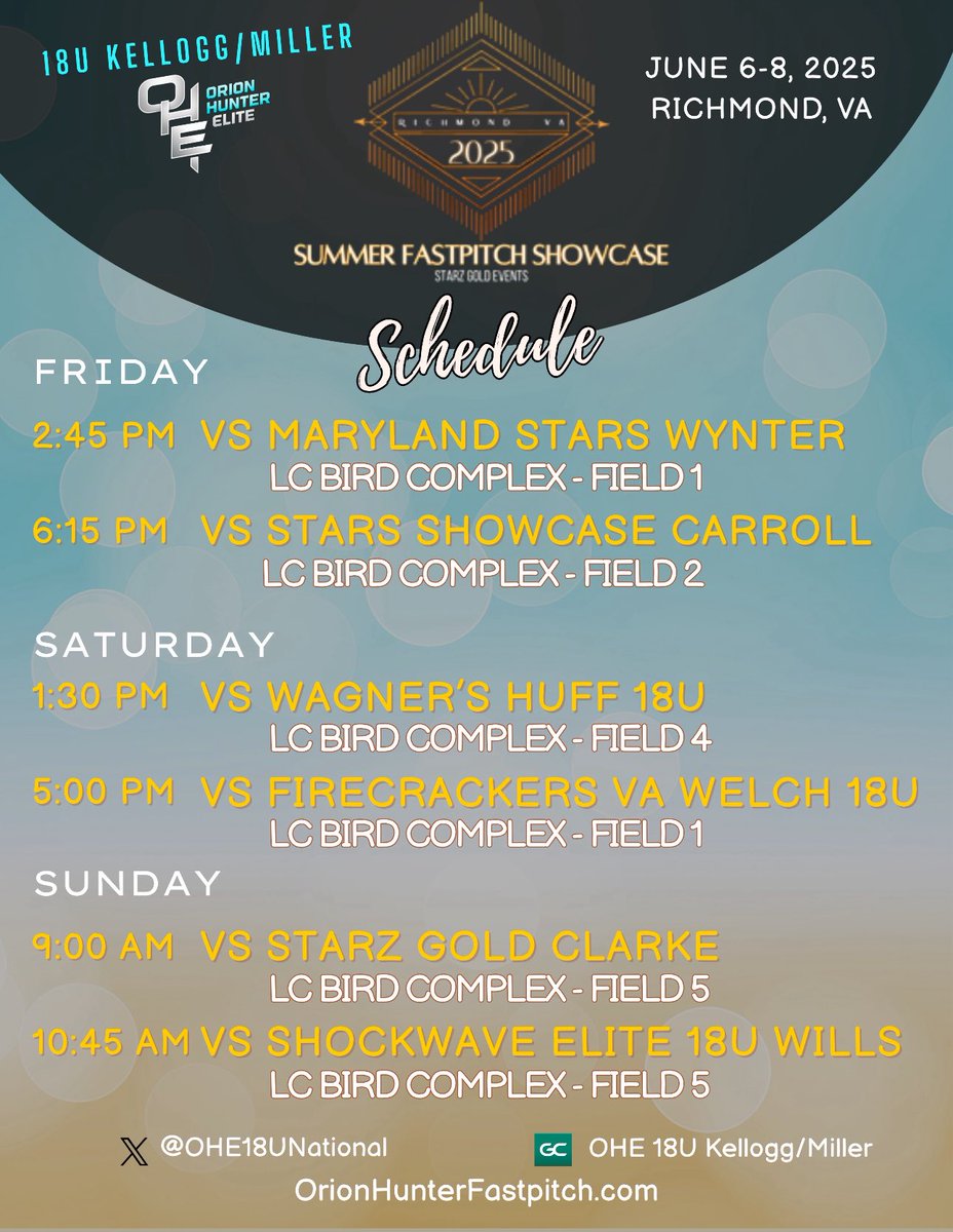 Skylar Carter (@skylarcarter03) on Twitter photo 🚨SHOWCASE SCHEDULE🚨
Playing in Richmond this weekend with <a href="/OHE18UNational/">OHE 18U Kellogg/Miller</a> getting back on the field w/ my girls! Cya out there! <a href="/ElonSoftball/">Elon Softball</a> <a href="/WingateSoftball/">Wingate Softball</a> <a href="/lynchburg_sb/">Lynchburg Softball</a> <a href="/softballferrum/">Ferrum Softball</a> <a href="/UNCP_Softball/">UNCP SOFTBALL</a> <a href="/CharlotteSB/">Charlotte Softball</a> <a href="/JmeStan15/">Jammertime</a> <a href="/CoachSophDevesa/">Sophia Devesa</a> <a href="/Coach_TessSU/">Coach_TessSU</a> 🚨SHOWCASE SCHEDULE🚨
Playing in Richmond this weekend with <a href="/OHE18UNational/">OHE 18U Kellogg/Miller</a> getting back on the field w/ my girls! Cya out there! <a href="/ElonSoftball/">Elon Softball</a> <a href="/WingateSoftball/">Wingate Softball</a> <a href="/lynchburg_sb/">Lynchburg Softball</a> <a href="/softballferrum/">Ferrum Softball</a> <a href="/UNCP_Softball/">UNCP SOFTBALL</a> <a href="/CharlotteSB/">Charlotte Softball</a> <a href="/JmeStan15/">Jammertime</a> <a href="/CoachSophDevesa/">Sophia Devesa</a> <a href="/Coach_TessSU/">Coach_TessSU</a>