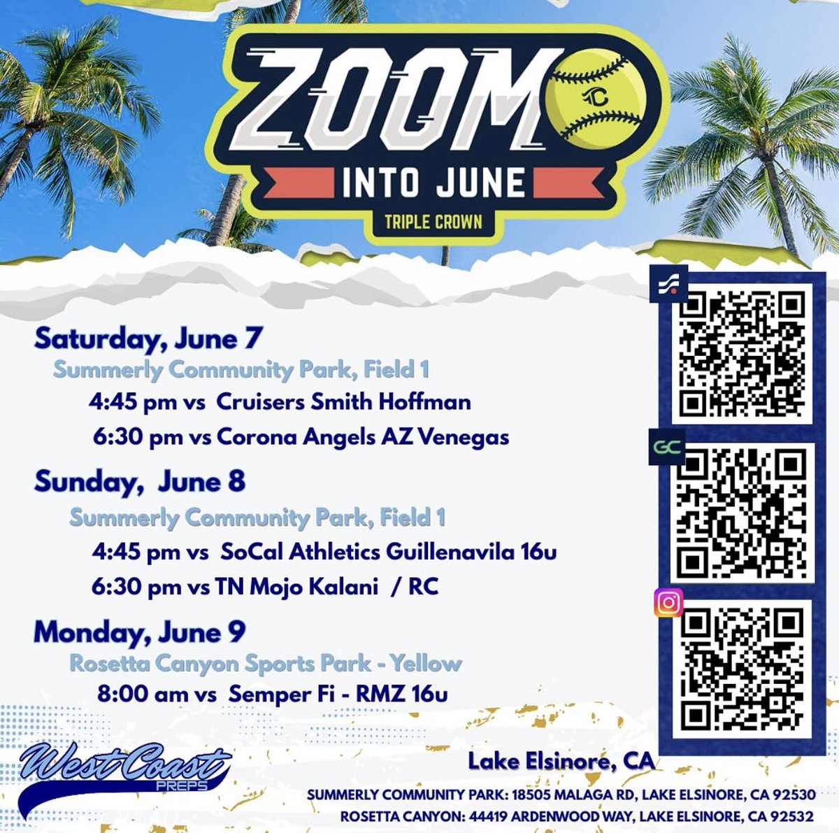 Looking forward to this weekend! <a href="/WCP_Softball/">West Coast Preps Softball</a>
