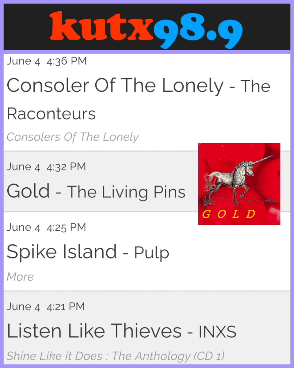 livingpins's tweet photo. Major giant thank you to @KUTX and all the awesome DJs at the station for all the spins for our single GOLD!
The Living Pins ❤️ radio!!
#livingpins #gold #rock #shoegaze #indierock #psychrock #austinbands https://t.co/VFHX4TYXBP