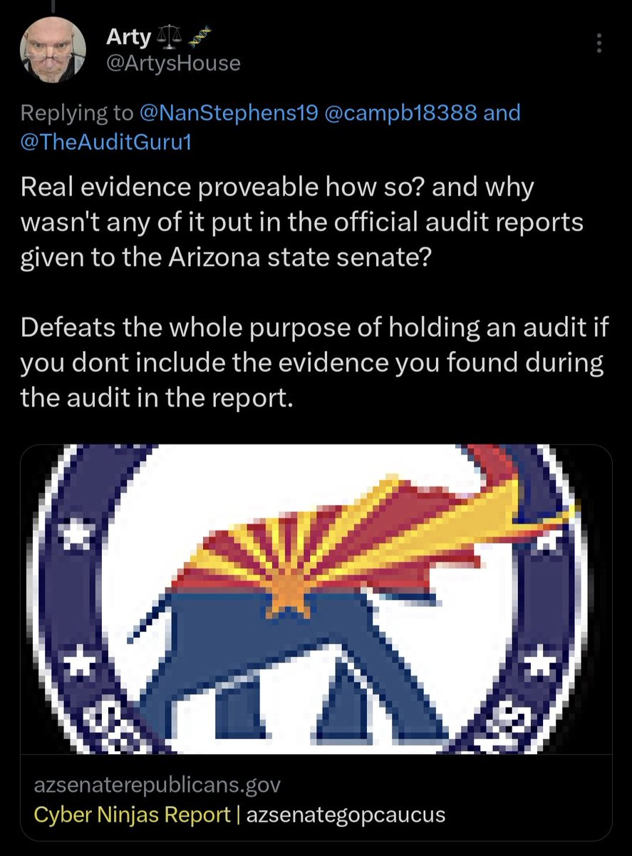 The name of the auditor doesn't prove the nonsense you've just dreamed up.

It does however prove you didnt read my tweet befote you quote tweeted it.