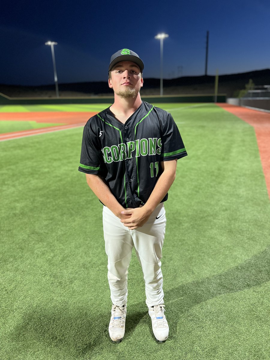 Five Tool New Mexico (@fivetoolnm) on Twitter photo F: <a href="/AbqBaseballAcad/">Albuquerque Baseball Academy</a> Navy 2027 4, Farmington Scorpions 3
PoG: <a href="/LoganSunstrom/">Logan Sunstrom</a> 3 IP, 5K, ER | 3-3
Notable: Benicio Marchiondo 7 IP, 8K F: <a href="/AbqBaseballAcad/">Albuquerque Baseball Academy</a> Navy 2027 4, Farmington Scorpions 3
PoG: <a href="/LoganSunstrom/">Logan Sunstrom</a> 3 IP, 5K, ER | 3-3
Notable: Benicio Marchiondo 7 IP, 8K