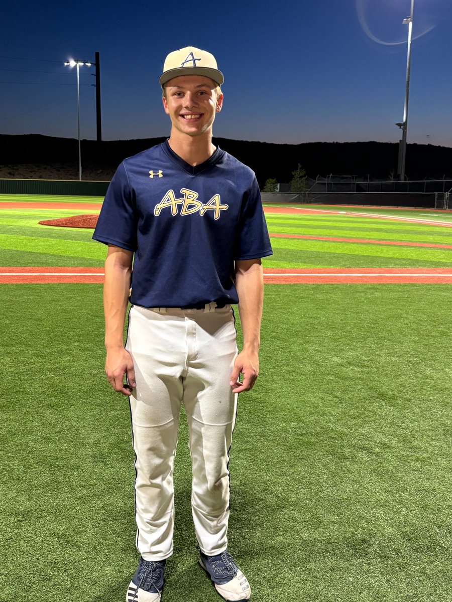 FiveToolNM's tweet image. F: @AbqBaseballAcad Navy 2027 4, Farmington Scorpions 3
PoG: @LoganSunstrom 3 IP, 5K, ER | 3-3
Notable: Benicio Marchiondo 7 IP, 8K