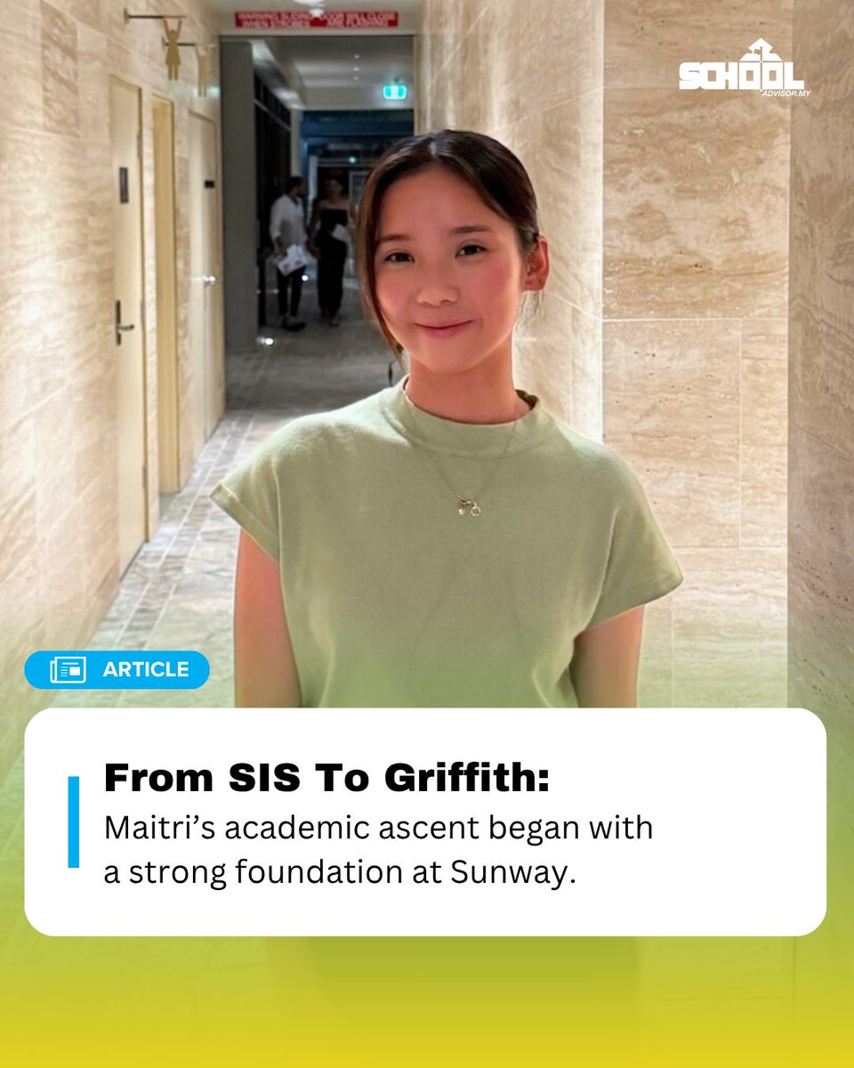 From SIS to Griffith, Maitri Chan’s journey shows how the right foundation makes all the difference.🌱

SIS shaped her confidence, academic discipline, and global mindset, all of which she carries into her career today.✨

Read more: schooladvisor.my/school-advisor…