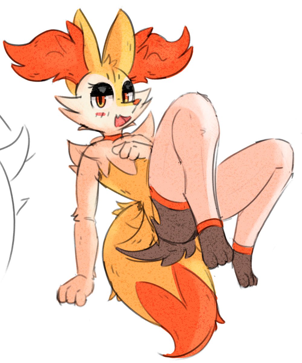 Se1tDraws's tweet image. Quick Braixen doodle!