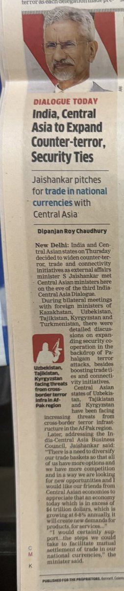 Dipanjan R Chaudhury (@dipanjanet) on Twitter photo India hosts 5 Central Asian Foreign Ministers. Focus on expanding counter-terror & security ties amid common threat. Jaishankar pitches for trade in national currencies with the resource rich region — My report <a href="/ETPolitics/">ET Politics</a> <a href="/PankajSaran11/">Pankaj Saran</a> India hosts 5 Central Asian Foreign Ministers. Focus on expanding counter-terror & security ties amid common threat. Jaishankar pitches for trade in national currencies with the resource rich region — My report <a href="/ETPolitics/">ET Politics</a> <a href="/PankajSaran11/">Pankaj Saran</a>
