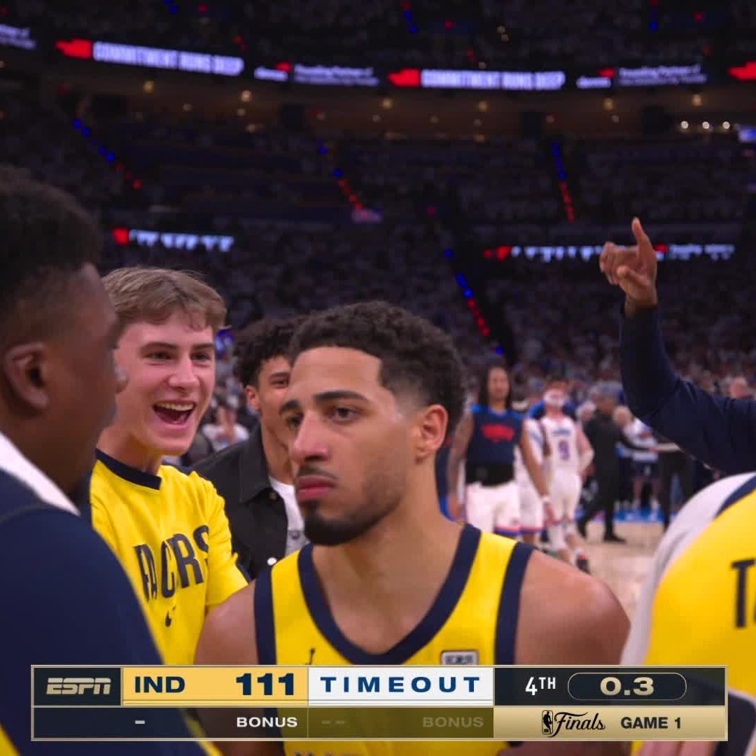 BetMGM's tweet photo. The Pacers led Game 1 for a total of .3 seconds https://t.co/FxvmdzFXog