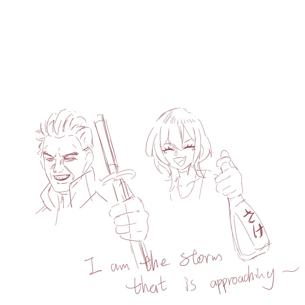 ［Bonnoji  Momoha］
If you want the alcohol，come and get it yourself.
#100カノファンアート