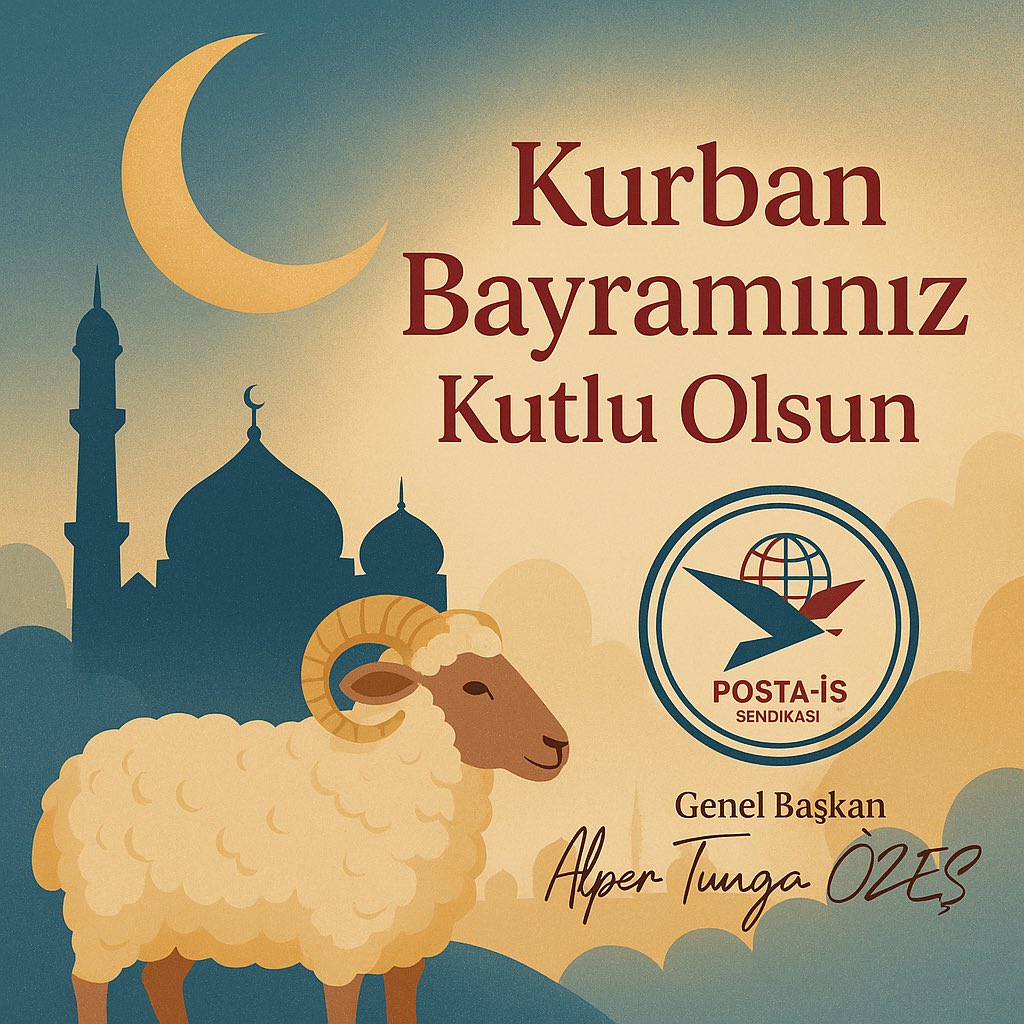 posta_is's tweet photo. Birlik ve beraberlik duygularının pekiştiği bu mübarek bayramda emek, adalet ve kardeşlik değerleriyle yolumuza devam ediyoruz.
Tüm emekçi kardeşlerimizin ve milletimizin Kurban Bayramı’nı en içten dileklerimizle kutluyor, sağlık, huzur ve mutluluk dolu nice bayramlar diliyoruz. https://t.co/6gxI7WzkQp