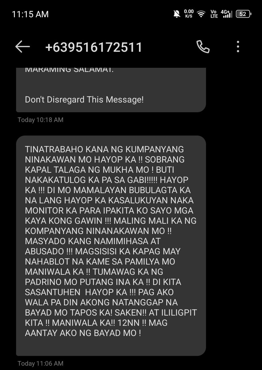 yoursmacky's tweet photo. NEED HELP! OO MAY UTANG AKO HINDI KO NAMAN BINABALIWA UTANG KO PERO NAGKASABAY SABAY LANG! SAAN KO PO ITO PWEDING IREPORT MASYADO NA SILA PATI PAMILYA KO IDADAMAY NILA SA MALIIT NA HALAGANG PAGKAKAUTANG KO SA OLA #harassment #tulfo #bitag https://t.co/7ZX9iwKlF7