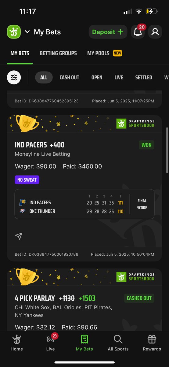 teyvlr's tweet photo. @GobsGambles @BookitWithTrent Pacers in 6 https://t.co/gykcMSyjOz