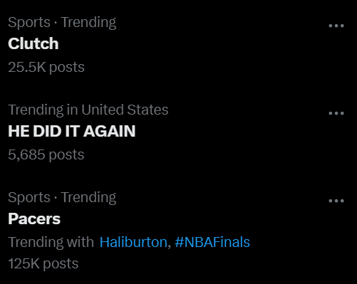 NBA's tweet photo. PACERS PANDEMONIUM.

TYRESE STRUCK AGAIN. https://t.co/70yuQdbFMs