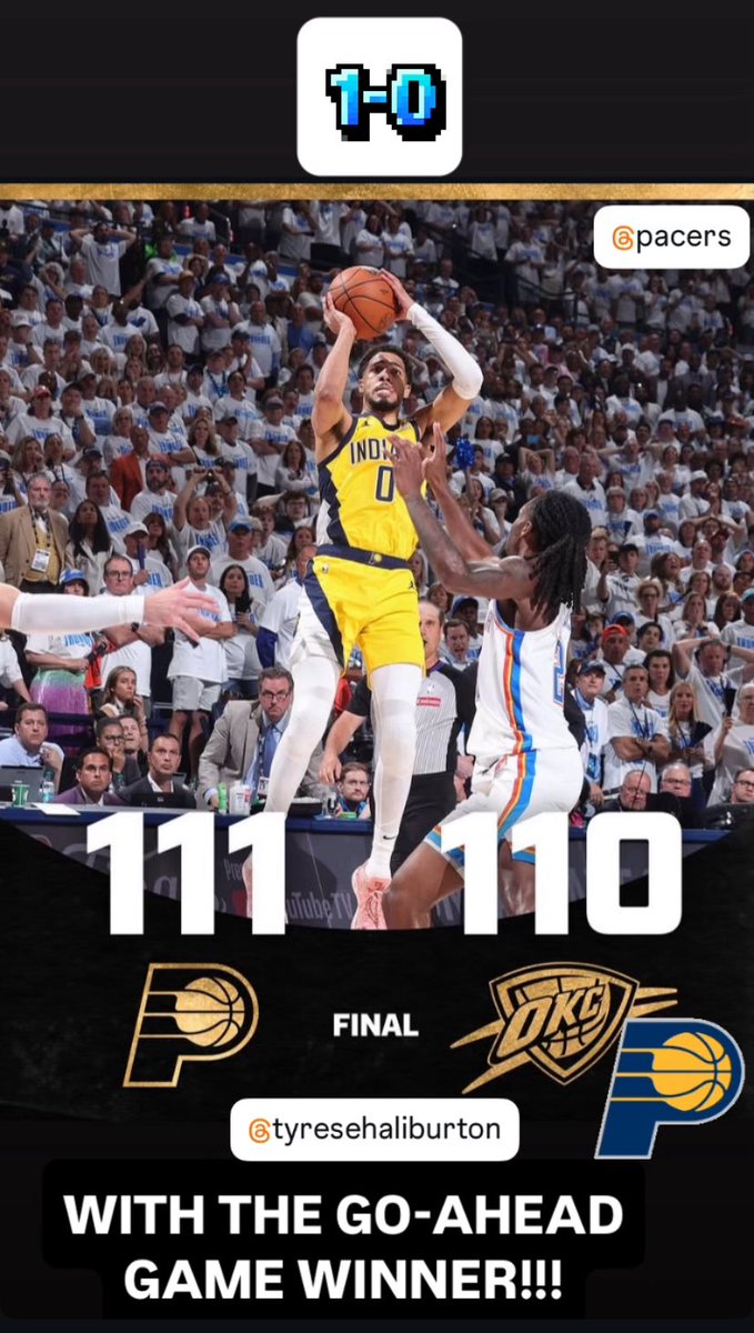 LegionofBlue's tweet image. LET’S GOOOOO @Pacers !!!!! 1-0
