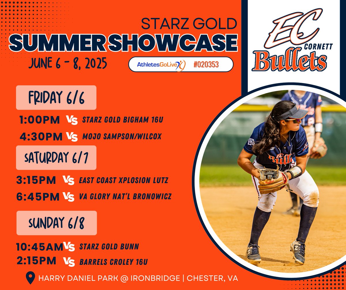 Ready for the weekend! 🧡🥎💙 Starting our summer season locally in Richmond, VA!