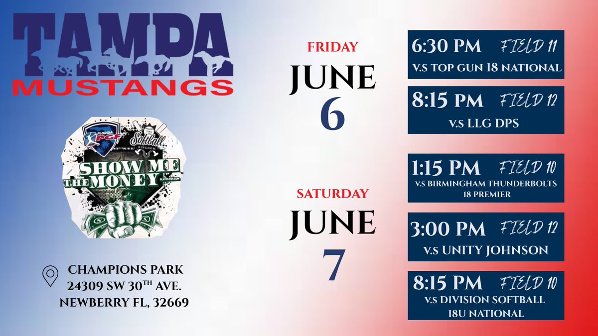 Karsyn Walters-Uncommitted-2027 (@karsyn_walters) on Twitter photo SHOW ME THE 💸 SCHEDULE! 
Let’s get it💪
<a href="/Tampa_mustangs/">Tampa Mustangs_Affrunti/Hancock</a> SHOW ME THE 💸 SCHEDULE! 
Let’s get it💪
<a href="/Tampa_mustangs/">Tampa Mustangs_Affrunti/Hancock</a>
