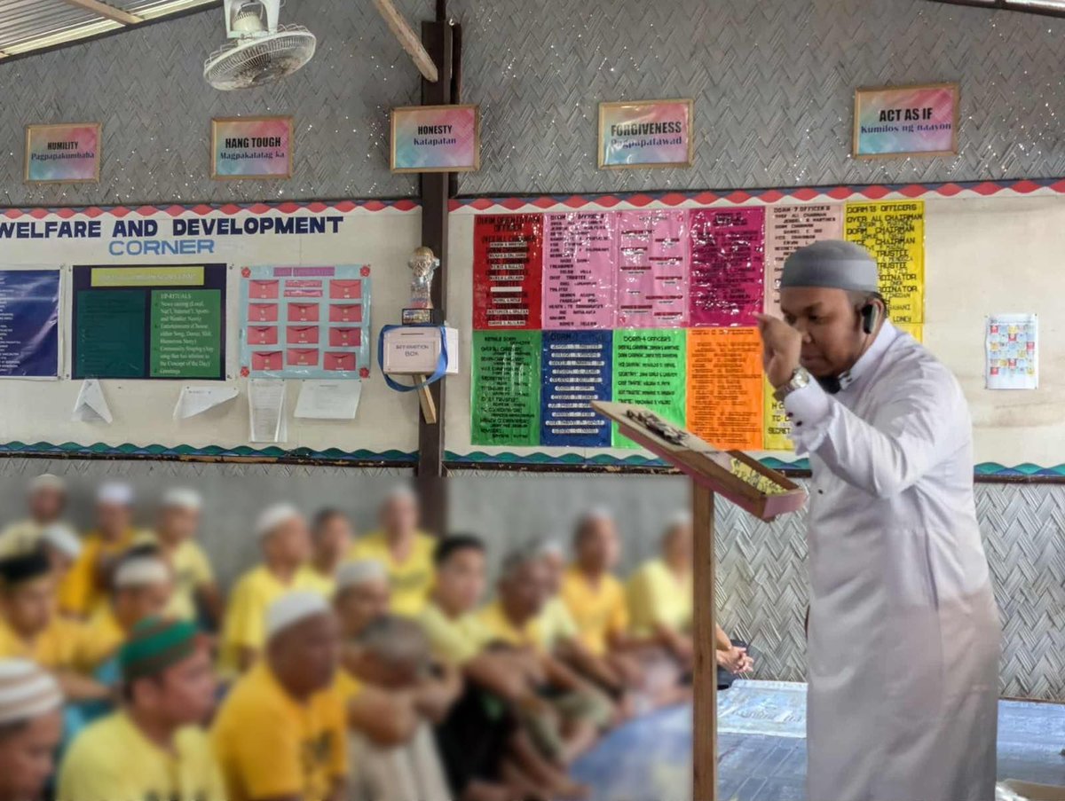radyopilipinas1's tweet photo. Selamat Hari Raya Haji 🕌✨

Sa isang makulay at taimtim na pagdiriwang ng Eid al-Adha, nagsama-sama ang mga Muslim na Persons Deprived of Liberty (PDLs) sa BJMP Brooke’s Point District Jail sa Palawan upang ipagdiwang ang Kapistahan ng Pag-aalay ng Sakripisyo.

Ayon kay Jail Officer 3 Joefrie Anglo, ang Information Officer ng BJMP MIMAROPA, “Ang selebrasyong ito ay patunay ng patuloy na paggalang sa kalayaan sa relihiyon at espiritwal na pag-unlad ng mga Muslim na PDLs.” Binibigyang-diin nito ang dedikasyon ng BJMP sa pagpapahalaga sa mga karapatan at espiritwal na kalagayan ng bawat isa sa kanilang pangangalaga.

Pinangunahan ng isang Ustadz mula sa National Commission on Muslim Filipinos (NCMF) – Palawan, ang programa ay naglalaman ng mga tradisyunal na dasal at isang masayang salo-salo na ginanap sa Multipurpose Activity Area ng pasilidad. Ang pagtitipon na ito ay hindi lamang nagbigay galang sa relihiyosong kahalagahan ng okasyon kundi nagpatibay din ng diwa ng pagkakaisa at komunidad sa mga PDLs. | via Jaymark Dagala 

Courtesy of JO3 Joefrie Anglo, IO-BJMP MIMAROPA 

#RP1News 
#RadyoPilipinas 
#RadyoPubliko