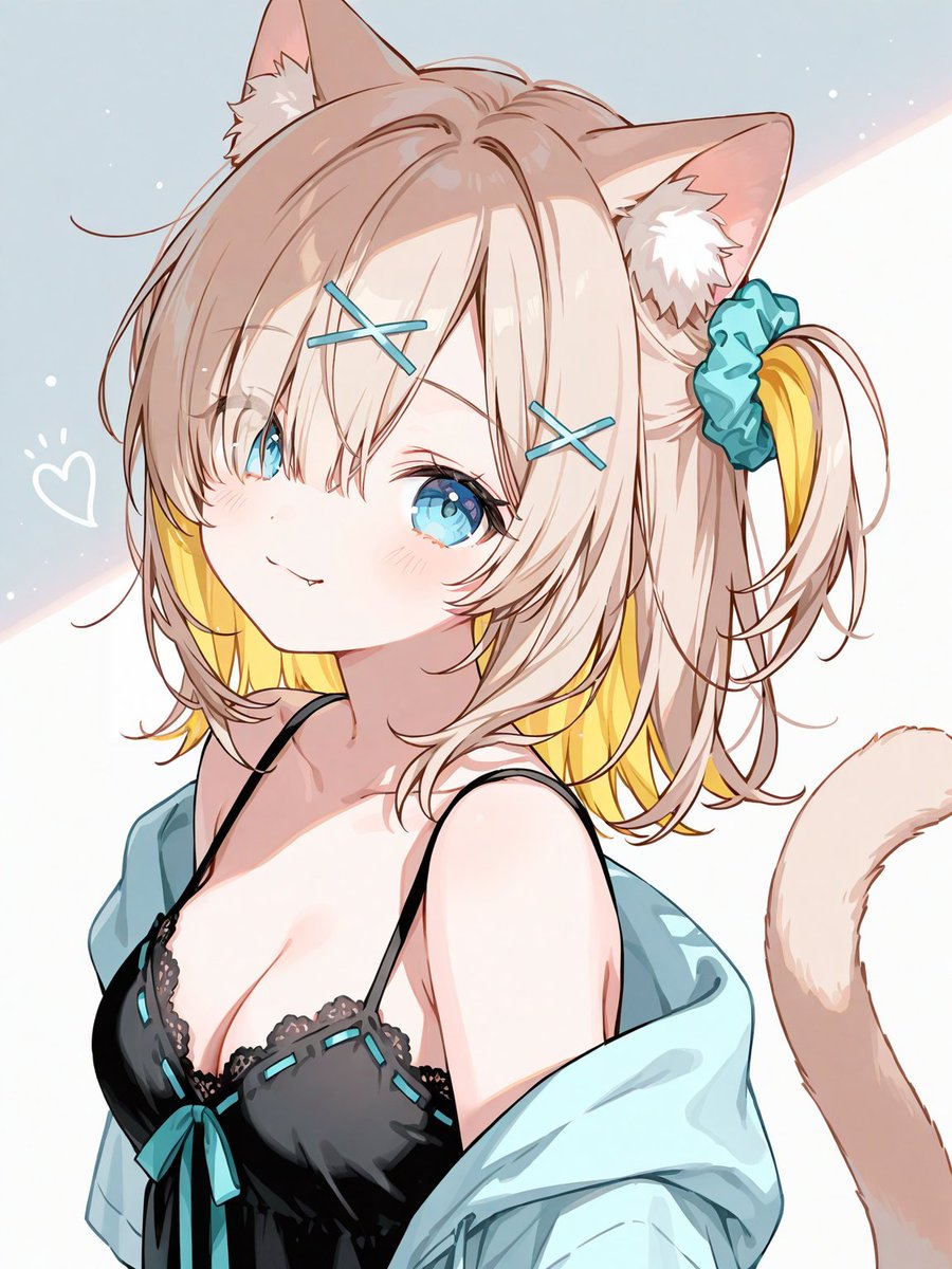 メカクレ＋インナーカラー
#AIイラスト #AIart #うちの子モカ