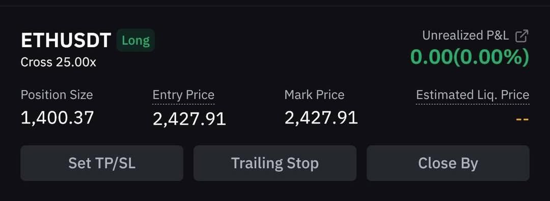 cryptodingnews's tweet photo. 🟢 Long #ETH/USDT and win back all your losses📉

✔️Entry: now - 2420
💊DCA: 2398

💵Target: later
❌Stoploss: 2370
Free telegram group link below 👇 
https://t.co/K4qXPWvrLd

#CopyTrading #cryptomarket #Futures #Btc #Altcoin #Usdt #Eth #xrp #Ethereum #Cryptocurency $BTC $USDT $E https://t.co/Kq9UDKOEpH