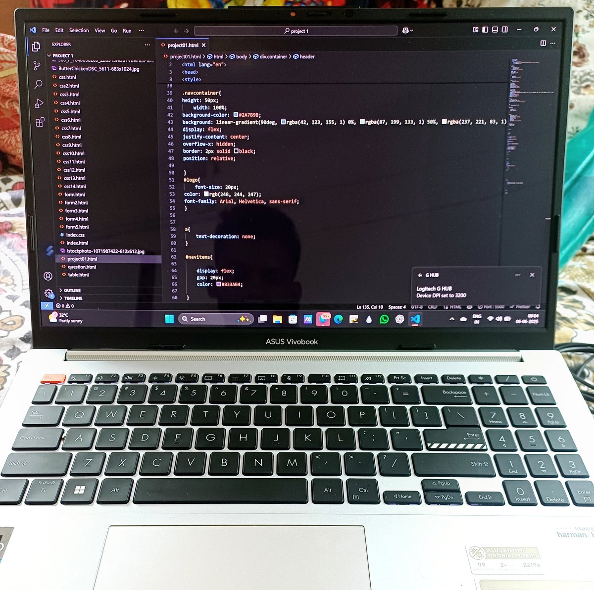 Creating a small project using HTML and CSS
