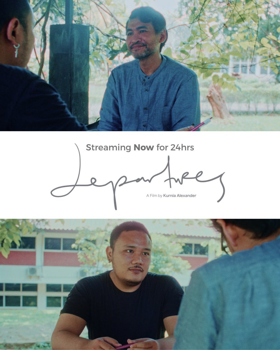 Kurnia Alexander 🇵🇸 (@kurnialexander) on Twitter photo IT'S HERE! Let's celebrate this month & tonton DEPARTURES SEKARANG! Tersedia ONLINE selama 24 jam di: filmfreeway.com/DeparturesShor…
Yuk, share juga pendapatmu di sini atau Letterboxd! Selamat menonton! ❤️🌈🍿🫶
Directed by: Kurnia Alexander
Cast: Rizal Iwan & Kurnia Alexander IT'S HERE! Let's celebrate this month & tonton DEPARTURES SEKARANG! Tersedia ONLINE selama 24 jam di: filmfreeway.com/DeparturesShor…
Yuk, share juga pendapatmu di sini atau Letterboxd! Selamat menonton! ❤️🌈🍿🫶
Directed by: Kurnia Alexander
Cast: Rizal Iwan & Kurnia Alexander