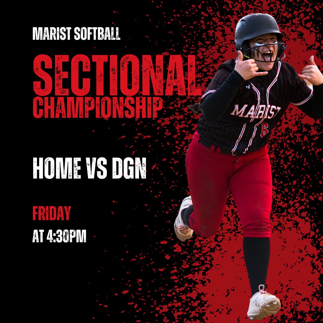 TOMORROW is the day!!! We battle for the sectional championship AT MARIST!!!

It’s going to be 70 and ☀️, so come on out and cheer on TEAM23!!! #ShowTime #NotDoneYet 

Tickets at the gate or this link:
gofan.co/event/3620173?…