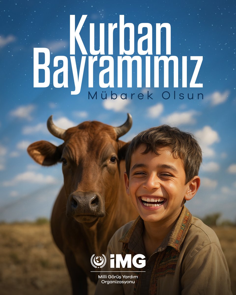 Milletimizin ve İslâm Âlemi'nin Kurban Bayramı’nı en içten dileklerimizle tebrik ediyoruz.

Bugünün Gazze'nin, Kudüs'ün ve tüm gönül coğrafyamızın kurtuluşuna vesile olmasını Allah'tan niyaz ediyoruz.

Kurban Bayramı'mız mübarek olsun.