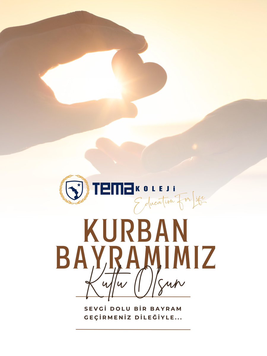 Kurban Bayramımız kutlu olsun. Sevgi dolu bir bayram geçirmeniz dileğiyle… 💐