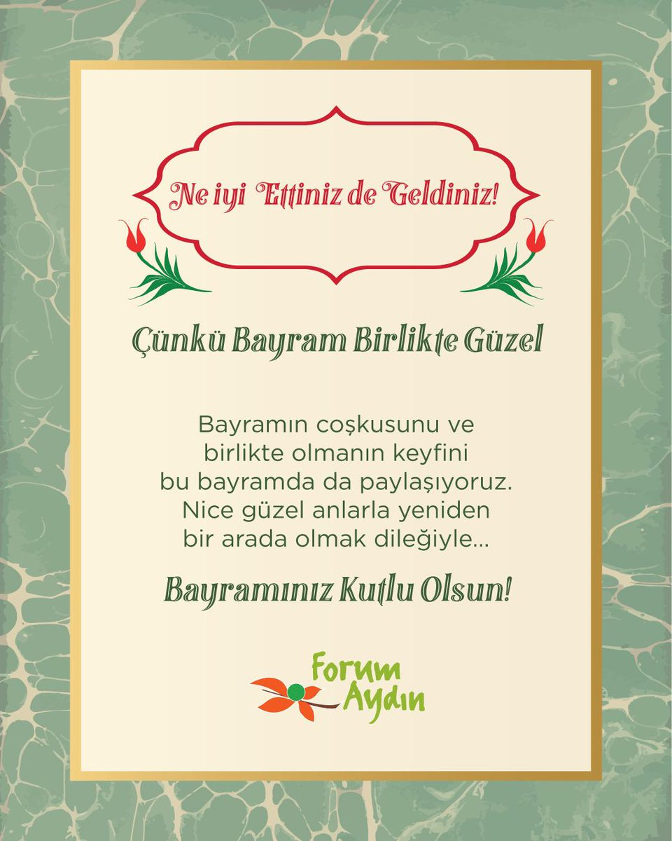 Bayramın coşkusunu ve birlikte olmanın keyfini bu bayramda da paylaşıyoruz. Nice güzel anlarla yeniden bir arada olmak dileğiyle... Bayramınız Kutlu Olsun!